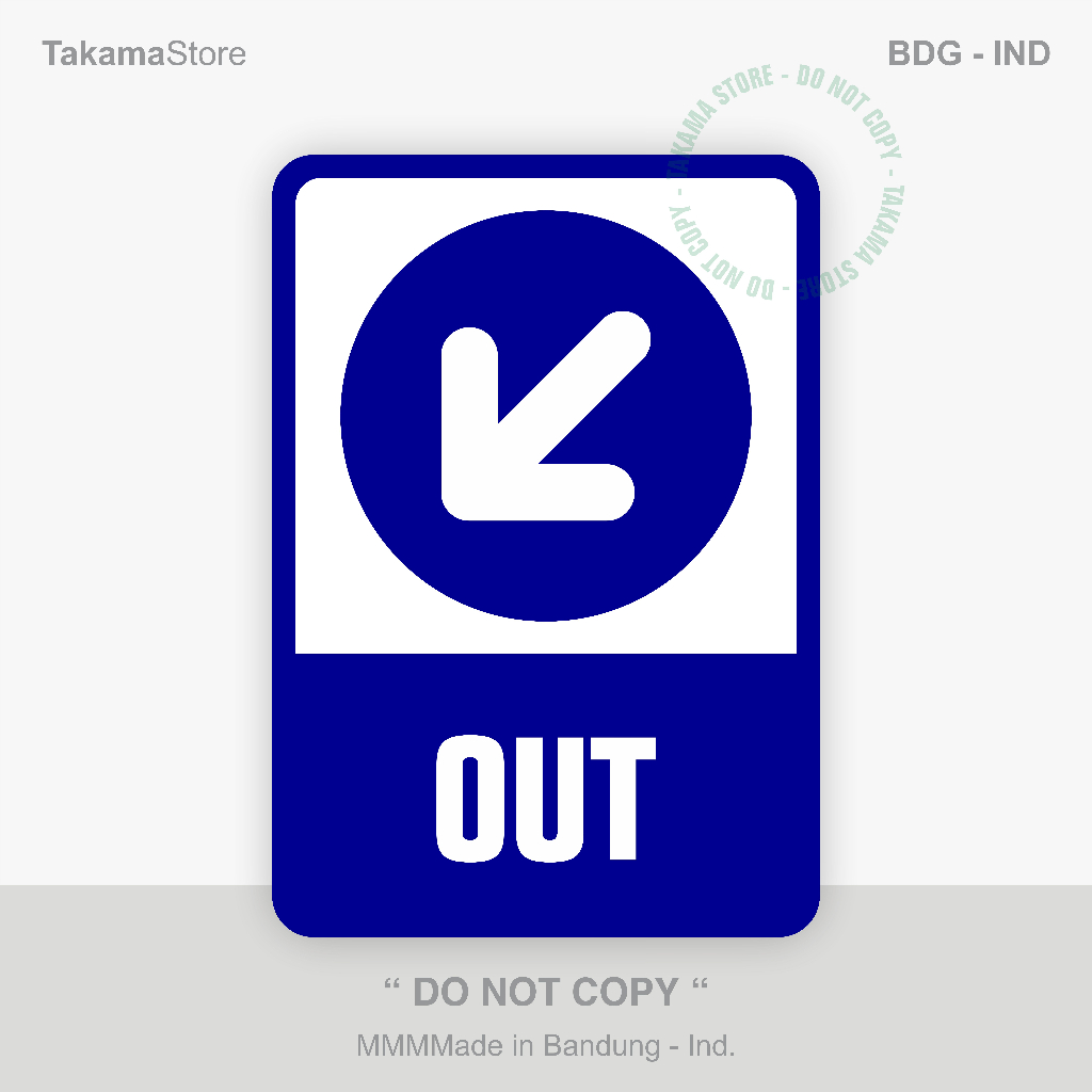 Jual Exit / out directional sign - Size 35cm x 50cm - Alumunium plate ...