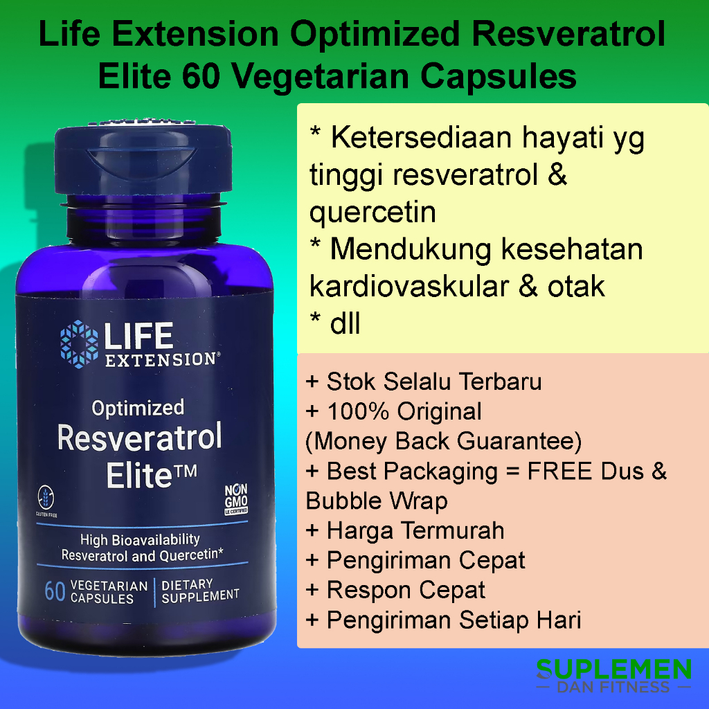 Jual Life Extension Optimized Resveratrol Elite 60 Vegetarian Capsules