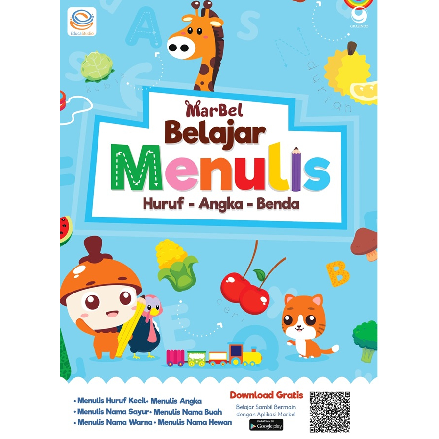 Jual Gramedia Surabaya - Seri Marbel Belajar Menulis Huruf, Angka, Dan ...