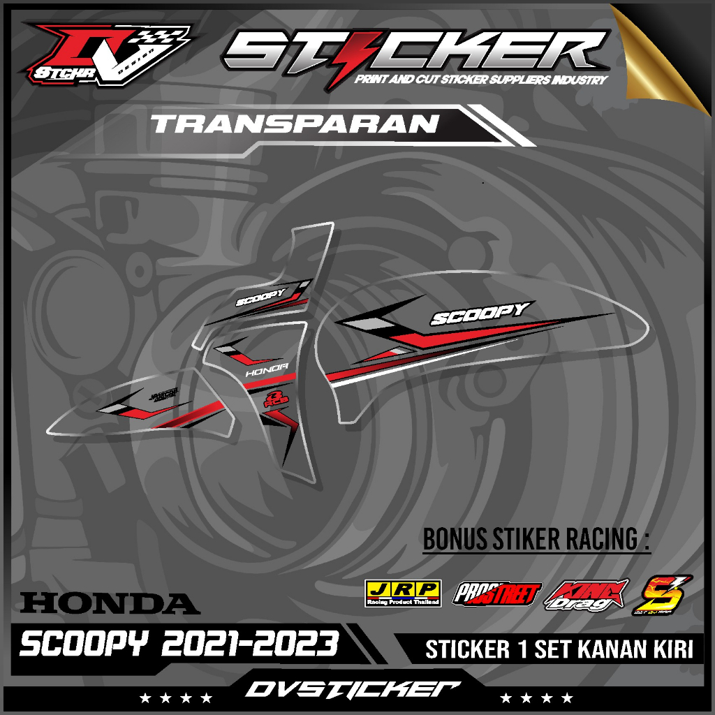 Jual Stiker Transparan Scoopy New 2021 Striping Scoopy Prestige 2021 ...