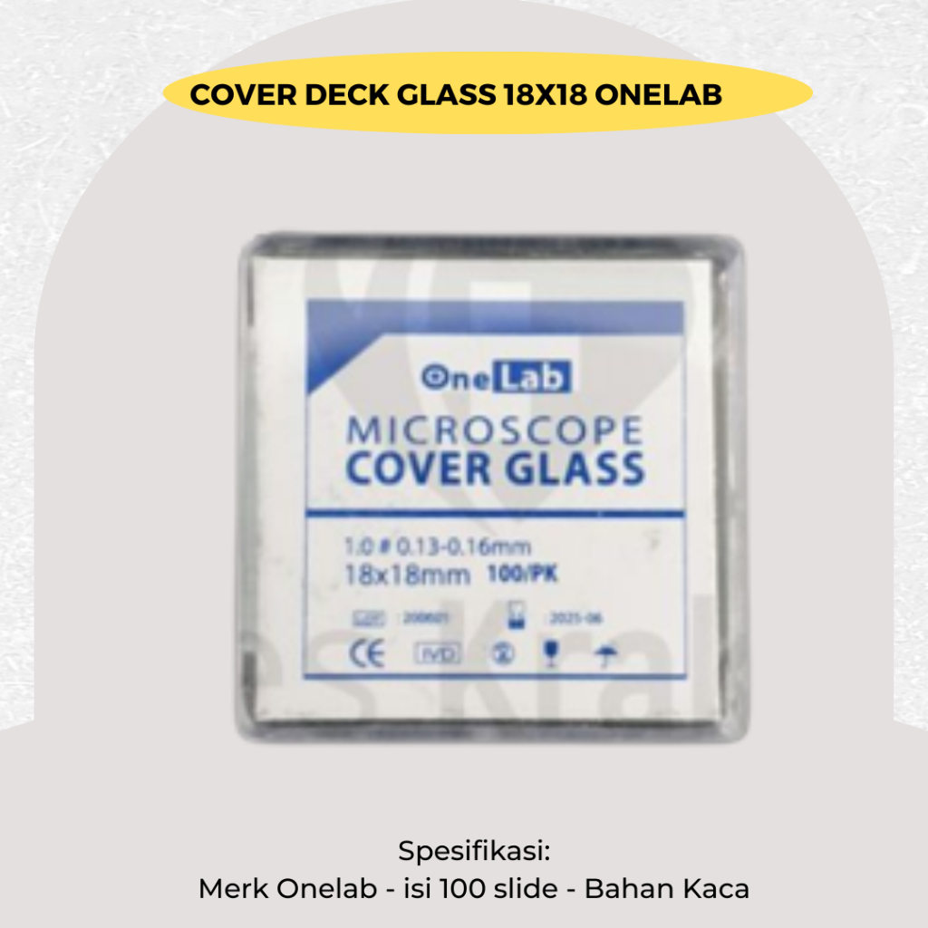 Jual Cover Glass Mikroskop 18 x 18 | Cover Deck Glass Microscope 18 x ...