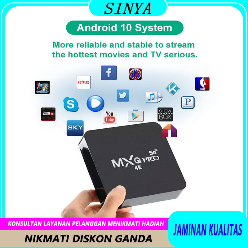 5g Wifi Mxq Pro 4k 5g 4gb Ram 64gb Android TV Box MXQ Pro 4K 5G