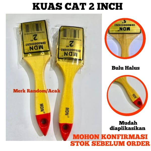 Jual Kuas Cat Tembok Besi Kayu Mdn Inch Paint Brush Shopee Indonesia