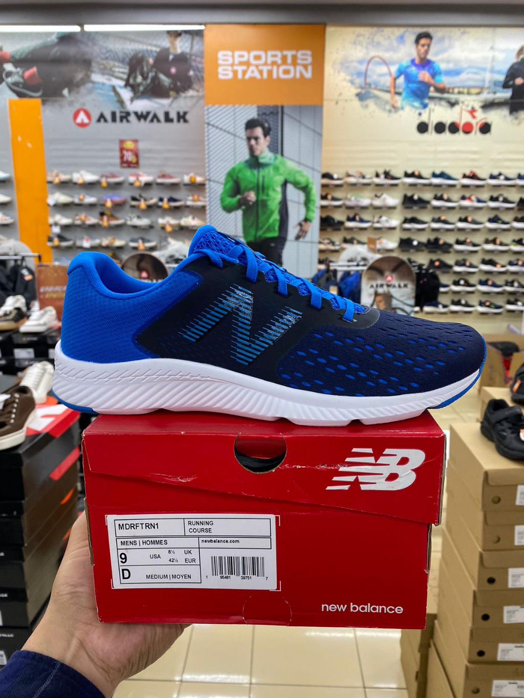 Jual New Balance Running Course MDRFTRN1 Navy Blue Men's Shoes Original