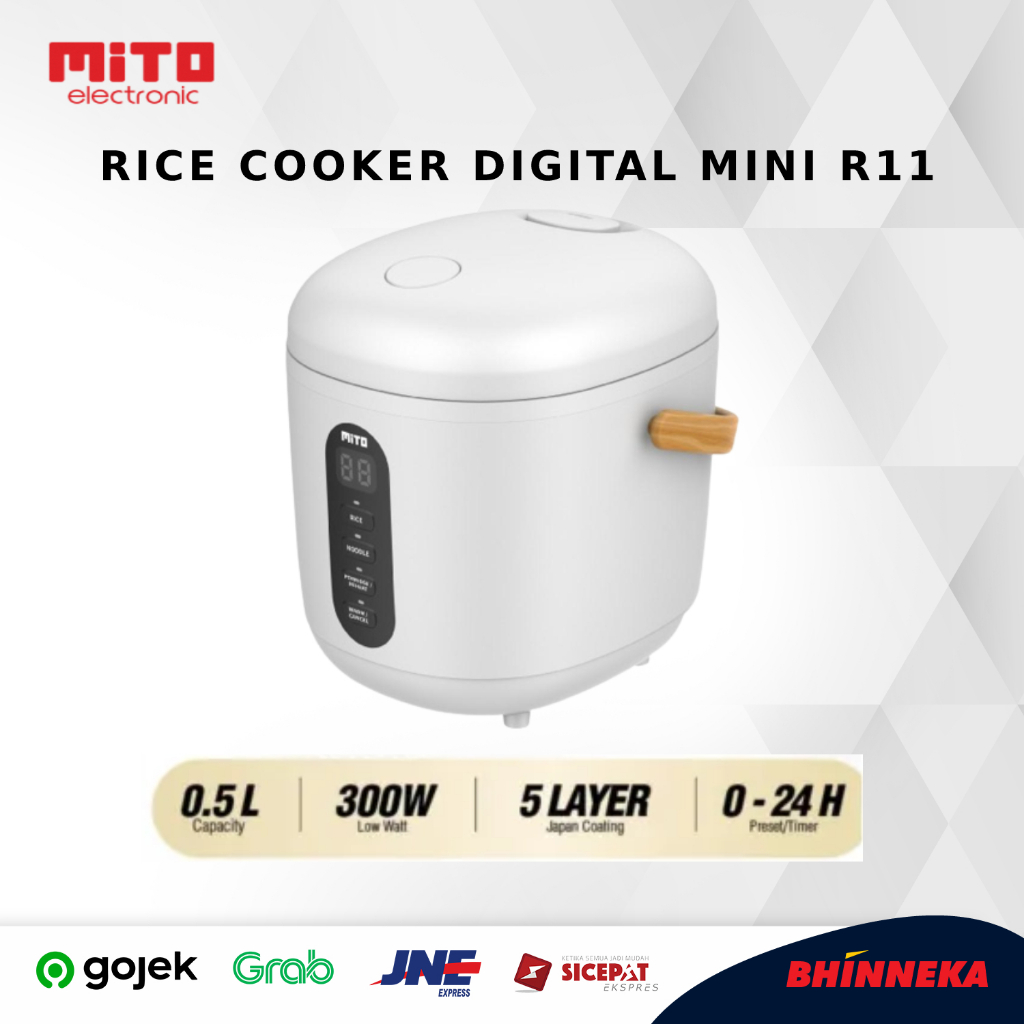 Jual MITO Rice Cooker Digital Mini R11 Wood Shopee Indonesia