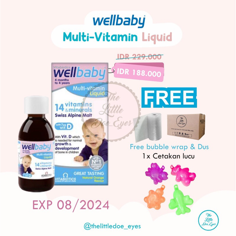 Jual [READY] Wellbaby Multivitamin Liquid EXP 08/2024 Shopee Indonesia