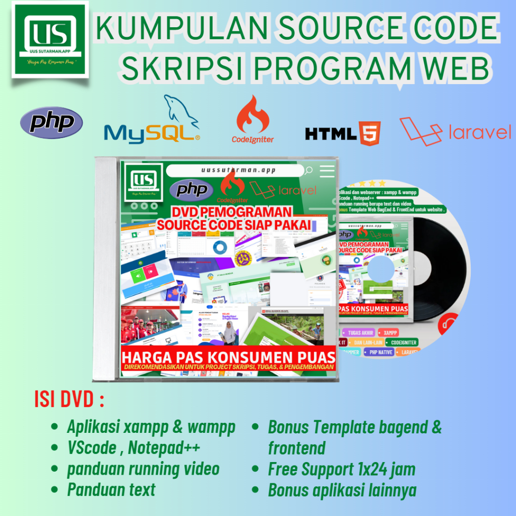 Jual Kumpulan Source Code Aplikasi Pemograman Berbasis Web Untuk