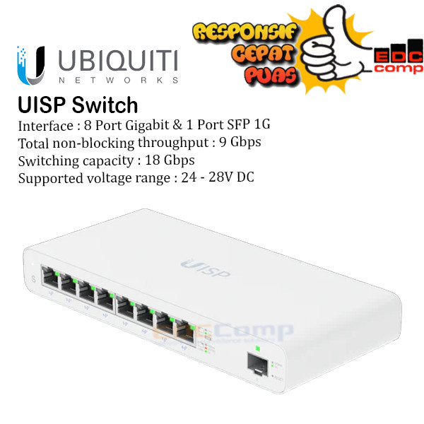 Jual Ubiquiti UISP-S | UISP Switch 8 Port Gigabit PoE Switch | Shopee ...