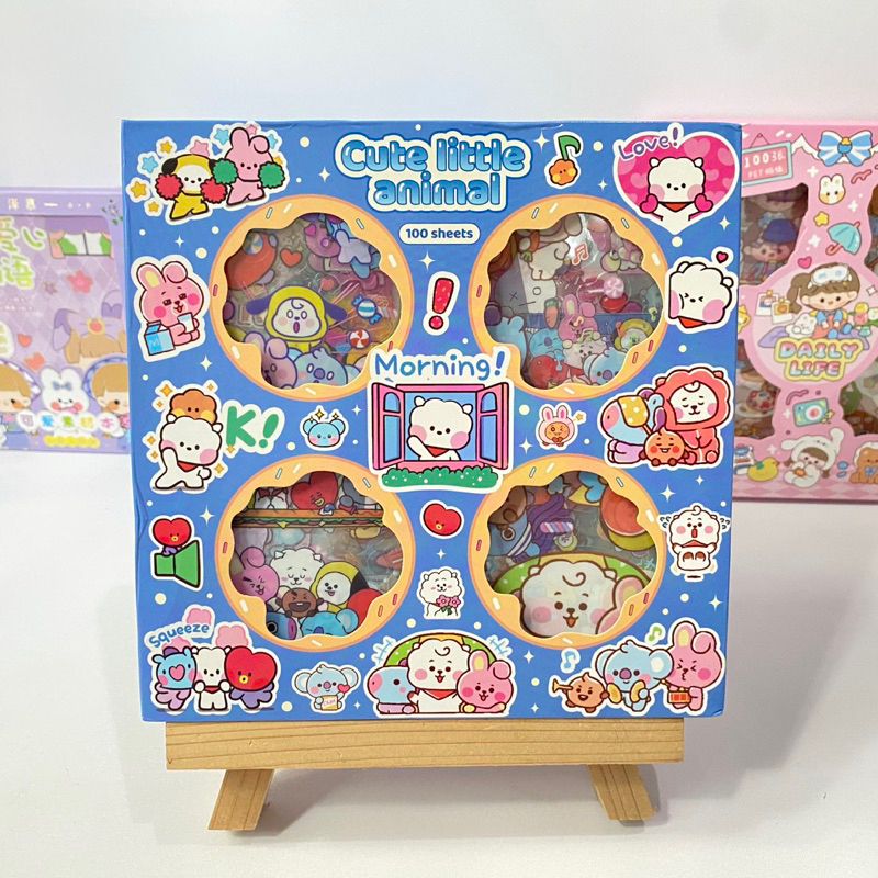 Jual Stiker BT21 PVC Waterproof 100Pcs - Stiker Lucu BT21 | Stiker BT21