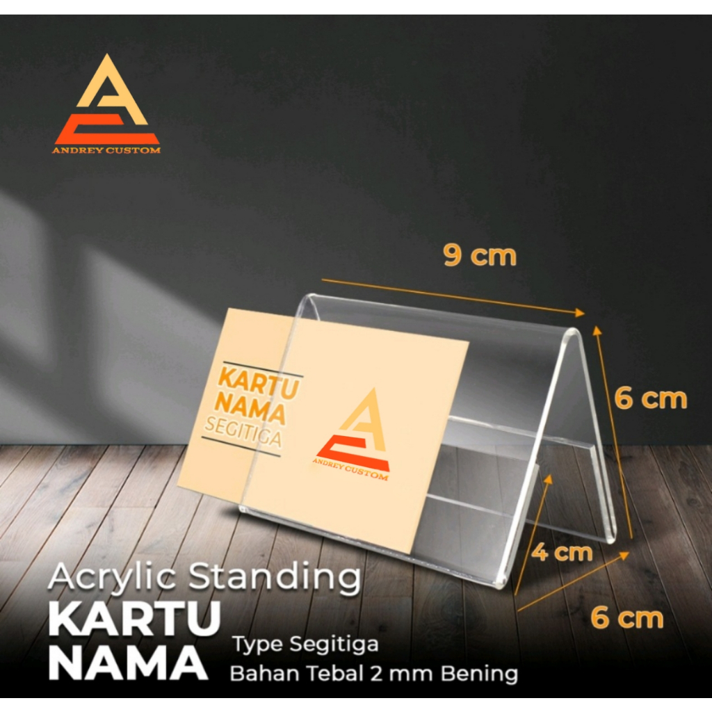 Jual Akrilik Kartu Nama Sisi Acrylic X Akrilik Kartu Nama