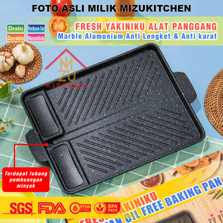 Jual YAKINIKU GRILPAN MIZU Alat Panggang Panjang Panci MULTI GRILL