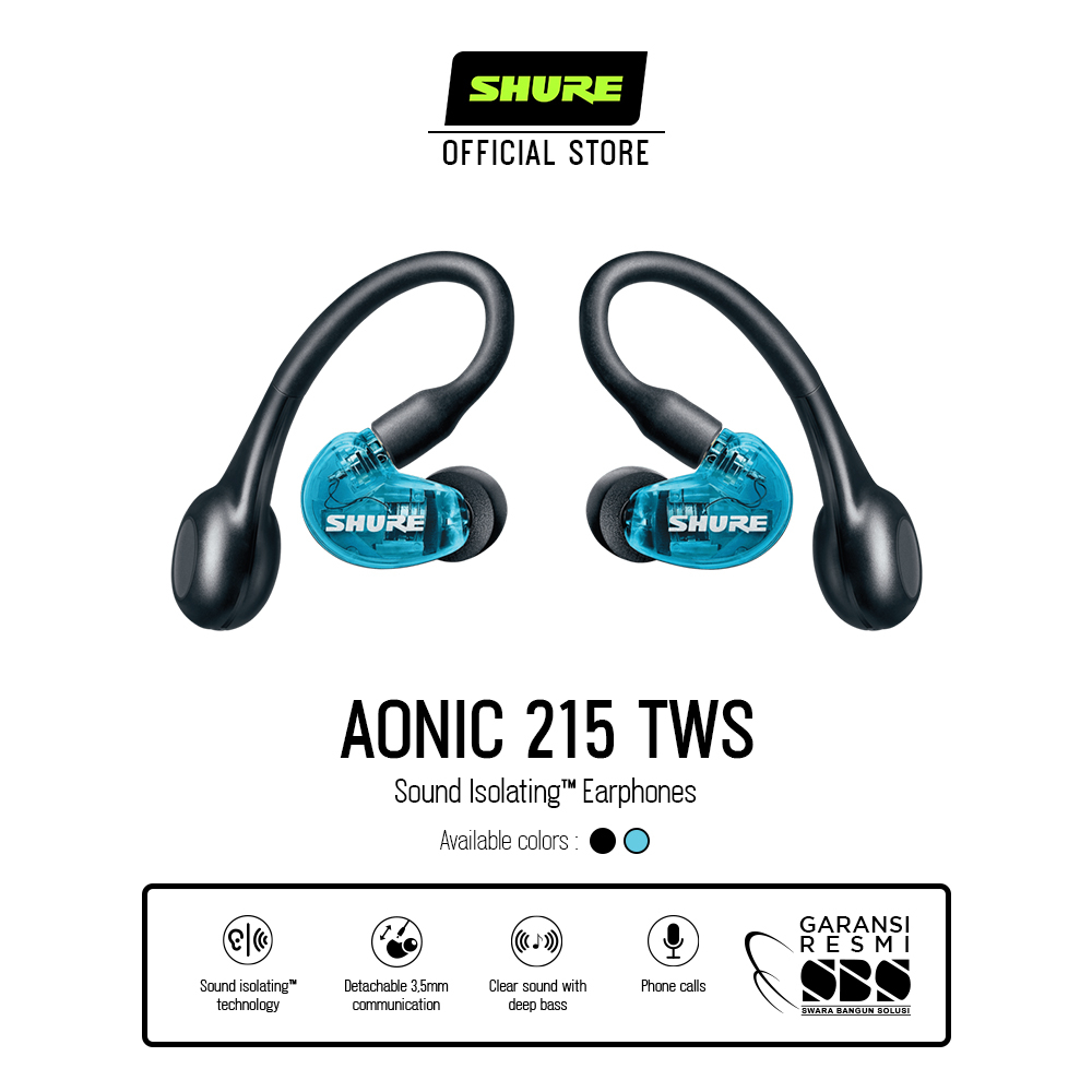 Shure Earphone SE21DYBL+TW2-A BLUE (AONIC 215 TWS)