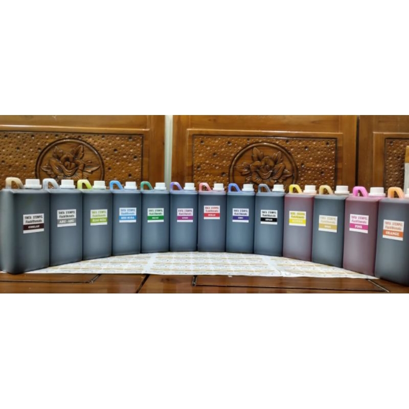 Jual TINTA STEMPEL FLASH/OTOMATIS All VARIANT WARNA ISI 1LT | Shopee ...