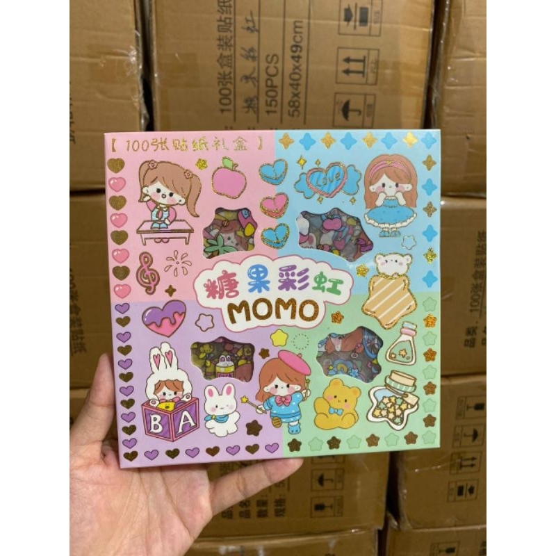 Jual Sticker Stiker Momo Waterprof Mix Warna Warni Isi 100 Pcs | Shopee