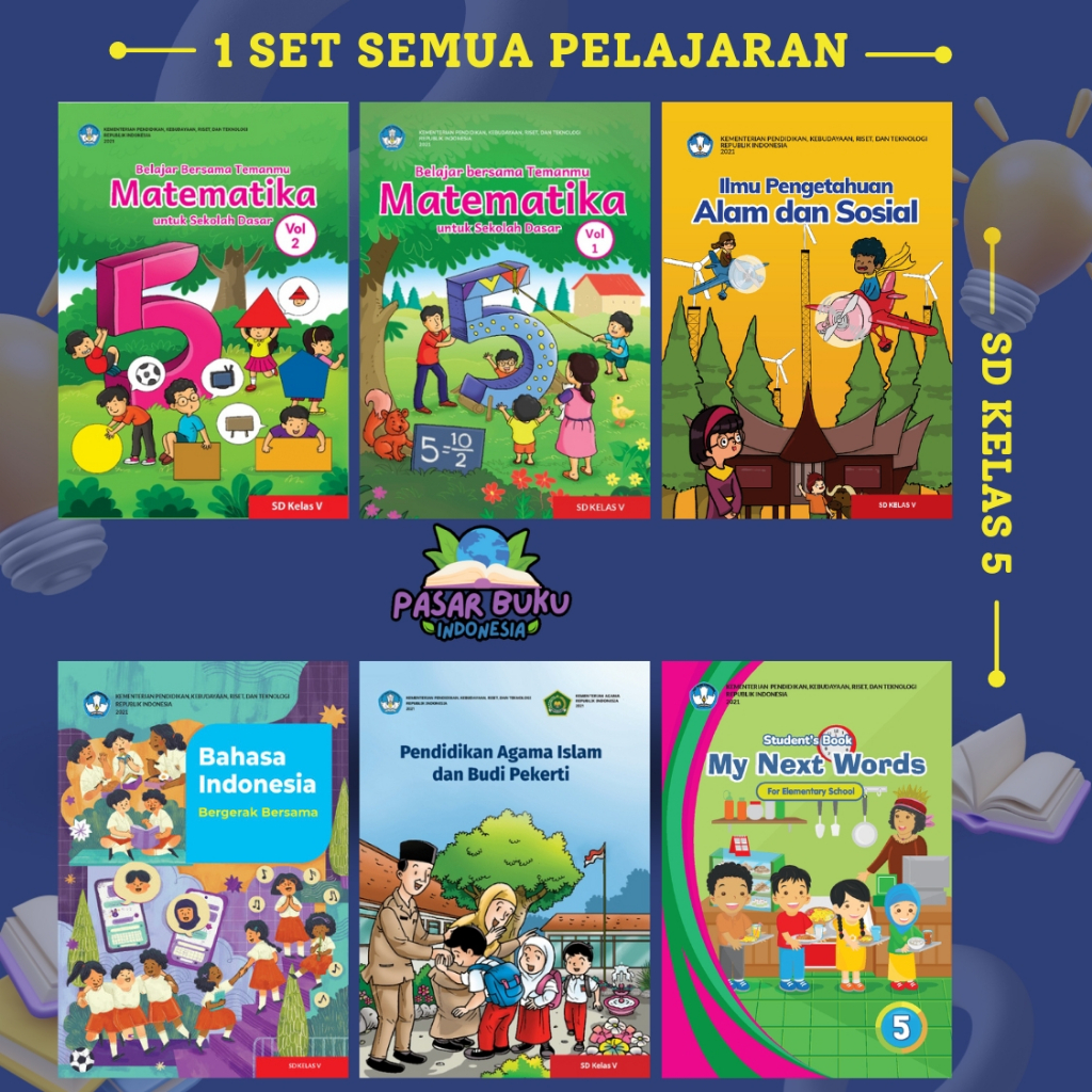 Jual (1 Set Semua Pelajaran) Buku Pelajaran SD Kelas 5 - Kurikulum ...