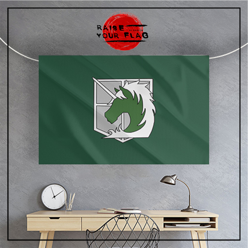 Jual Bendera Anime Attack On Titan Aot Wall Decor Flag Full Print