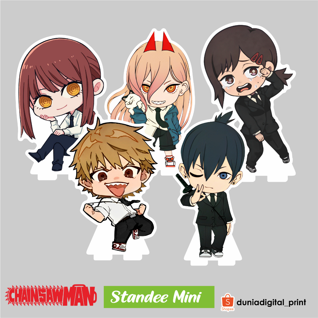 Jual Chainsawman Standee Denji Aki Makima Power Kobeni Chibi | Shopee ...