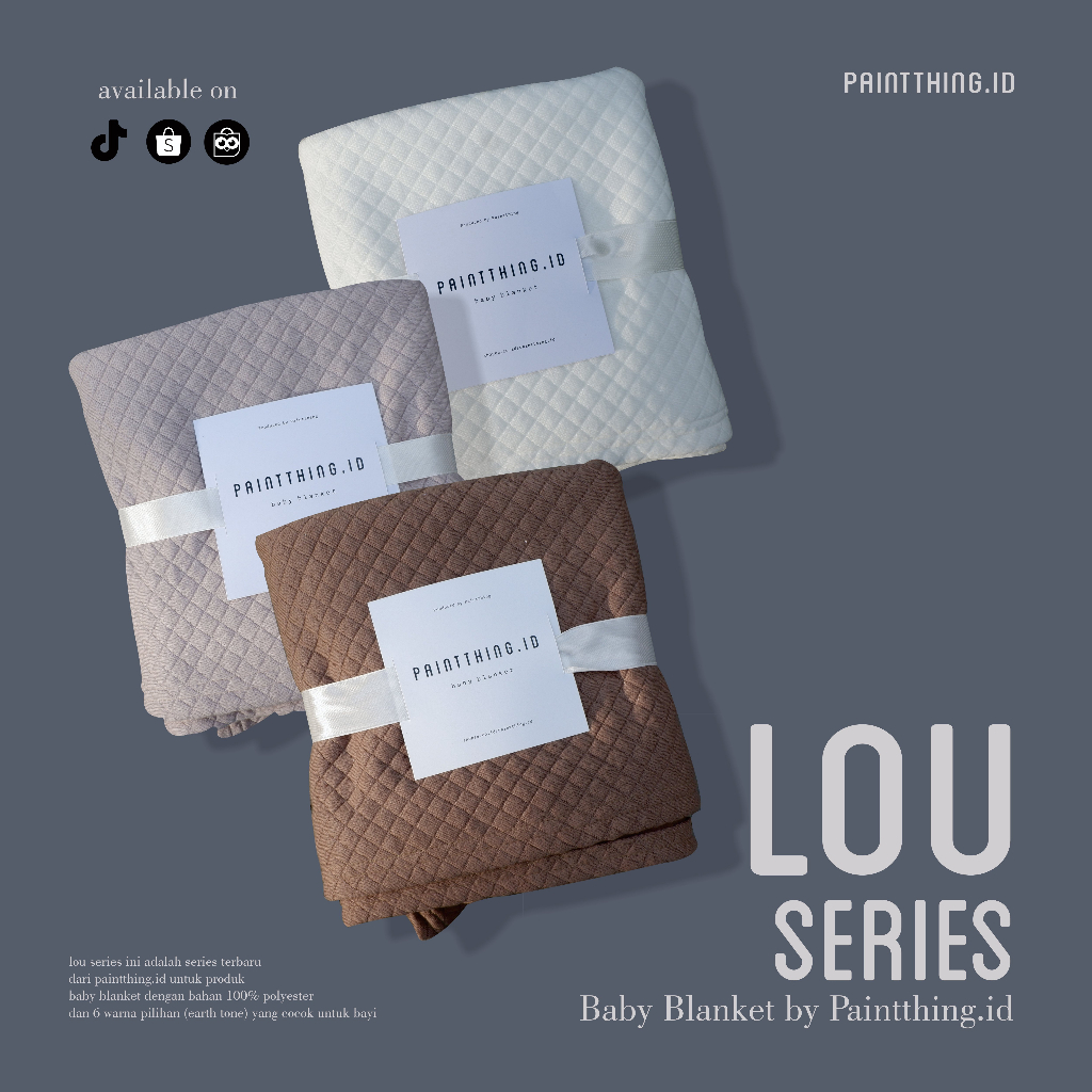 Jual [ Lou Series ] Baby Blanket Polos Selimut New Born Baby Lembut