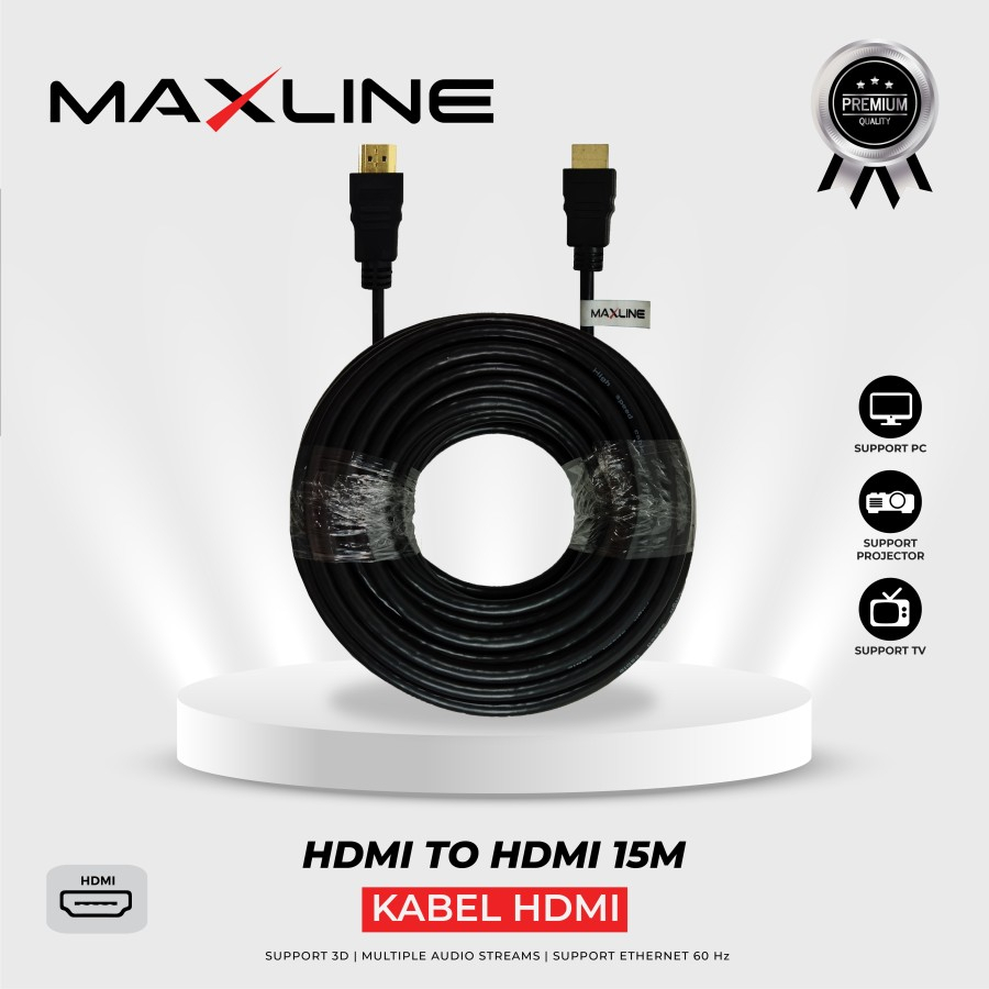 Jual Kabel HDMI Maxline 15m Standart M to M / 15 Meter | Shopee Indonesia