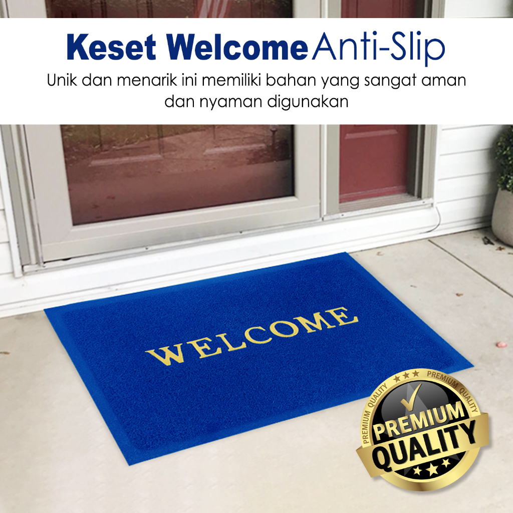 Jual Keset Kaki Pvc Anti Slip Model Mie Bihun Welcome Kualitas Premium D A Shopee Indonesia