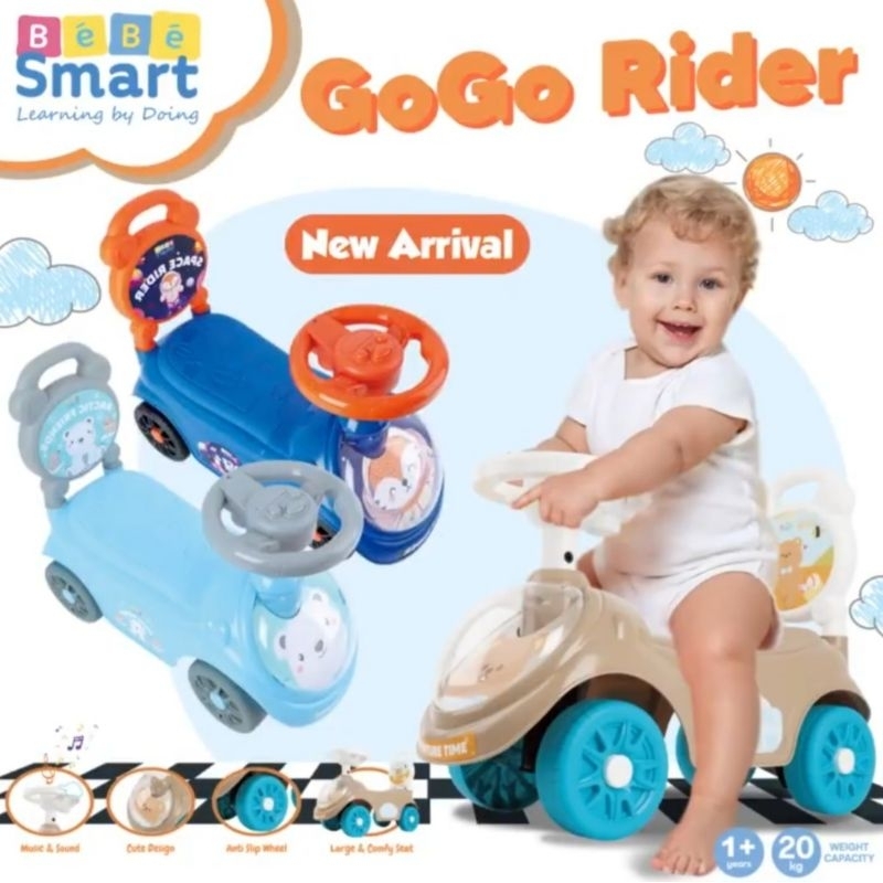 Jual BEBE SMART GOGO RIDER BEAR COKLAT BROWN | Shopee Indonesia