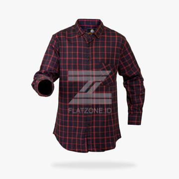 Flatzone Kemeja Flanel Lengan Panjang Pria Premium