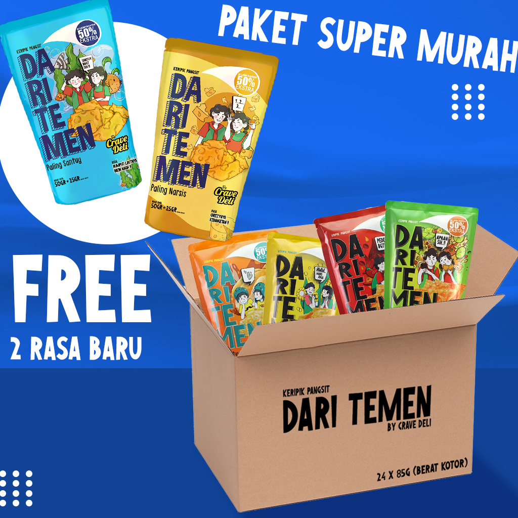 Jual Paket Cuan Keripik Pangsit Dari Temen Isi Pcs Aneka Rasa