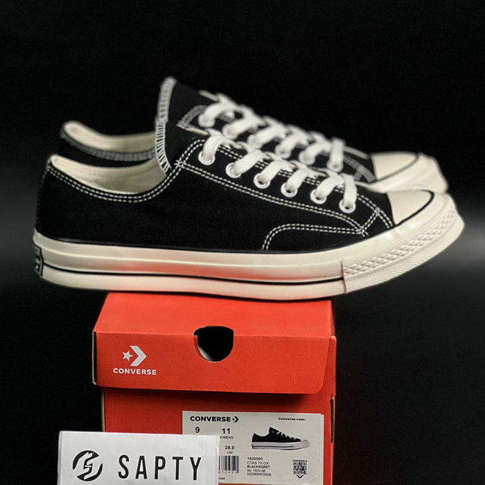 Converse Chuck Taylor 70s Black White Low Sepatu Wanita Convers Pria  Premium 100% BNIB