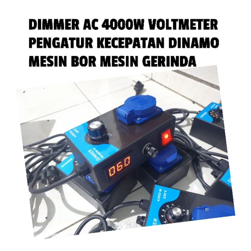 Jual Dimmer AC 4000W Lampu Motor Gerinda Bor Kipas 220v Dimer PWM
