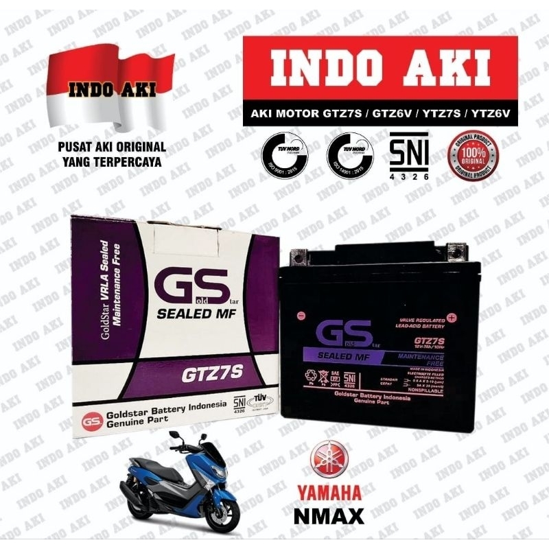 Jual Aki Motor Yamaha Nmax N Max N Max Gtz Gtz S Gtz S Gold Star Accu Kering Mf Shopee Indonesia