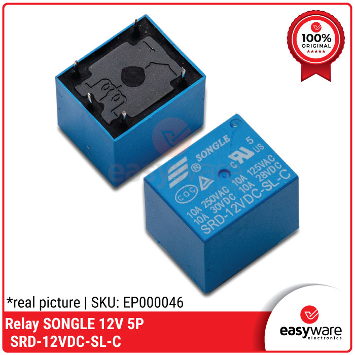 Jual Relay 12V 5 Pin Songle SRD 12VDC SL C 12V DC 10A Relay Songle