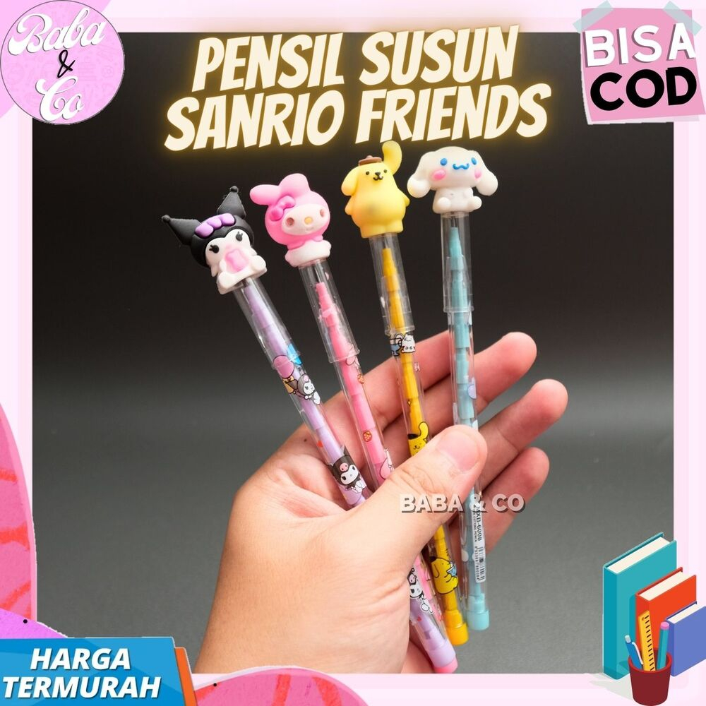 Jual PENSIL SANRIO PENSIL SUSUN SANRIO IMUT LUCU UNIK PENSIL IMPOR