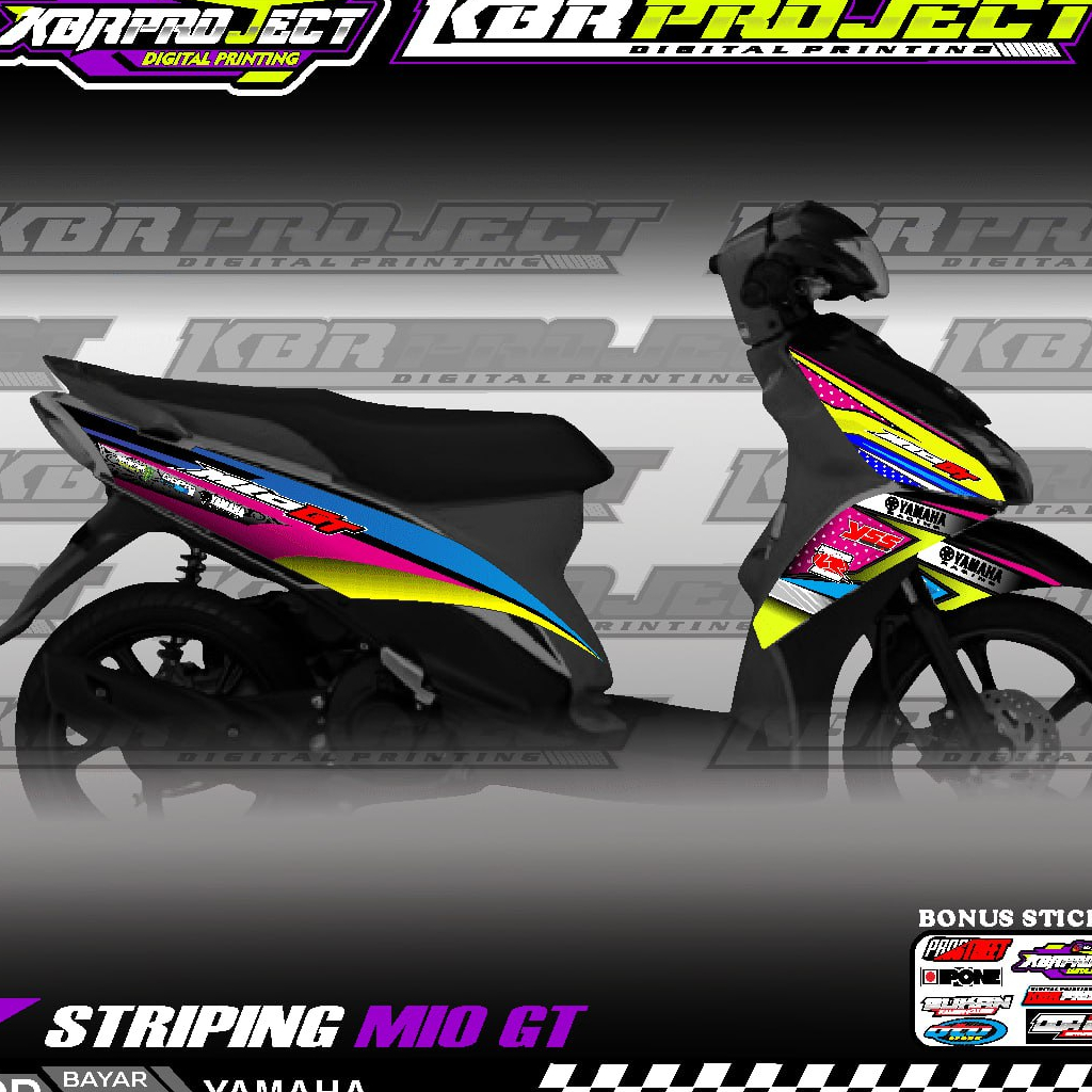 Jual MIO GT ST STIKER STRIPING MOTOR KEREN LIS VARIASI MIO GT ST STIKER ...