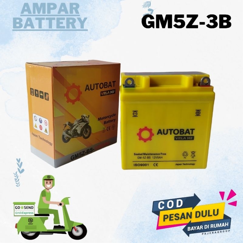 Jual Aki Motor Mio Sporty, Vega zr, Mio Smile, GM5Z-3B Aki Kering