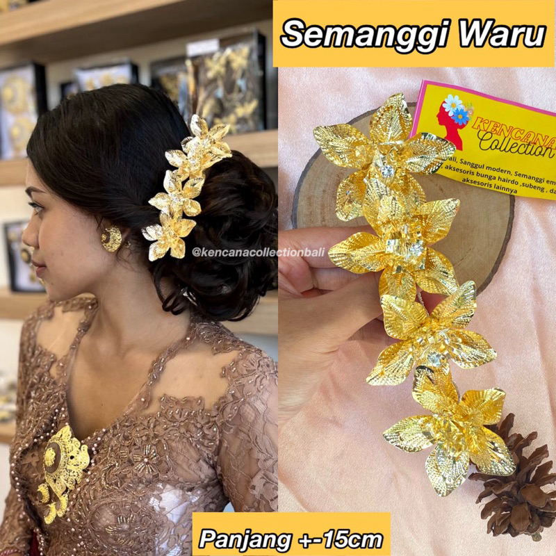Jual Semanggi Waru/semanggi emas Bali / aksesoris hiasan rambut wanita ...