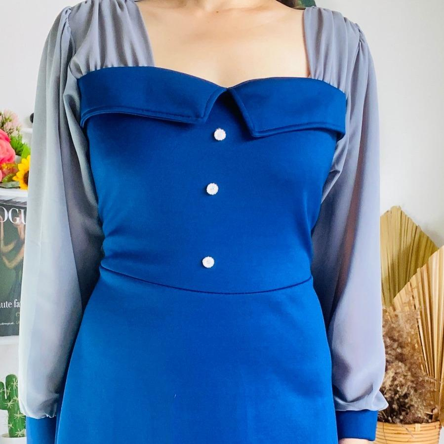 Jual ilook | Montana Dress Midi Scuba | Dress Korean Style | Dress ...