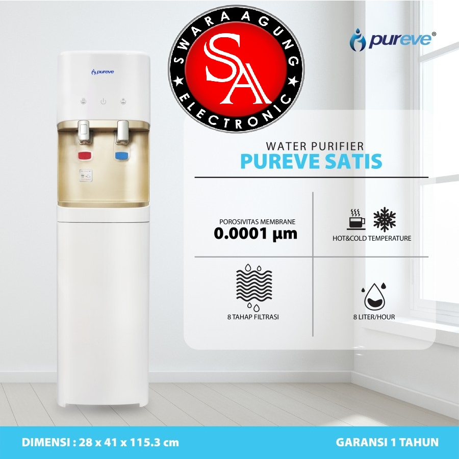 Jual Water Purifier RO PUREVE Type : SATIS 50 GPD (Made In KOREA ...