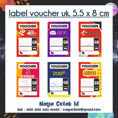 Jual cetak label voucher untuk display konter | Shopee Indonesia