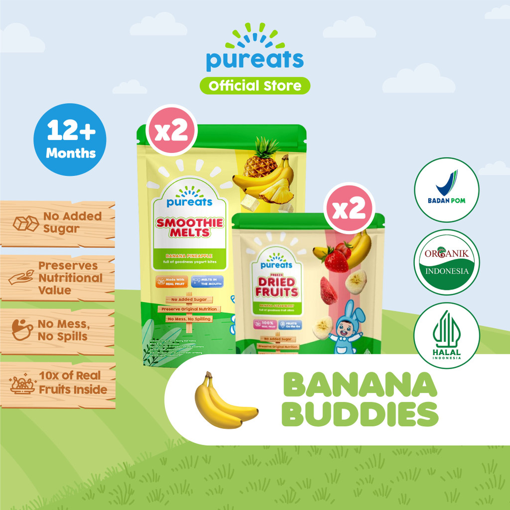 Jual Pureats Bundle Mix Banana - Snack Makanan Balita Rasa Pisang ...