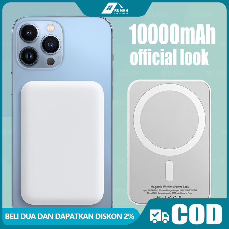 Jual Magsafe Charger Powerbank 20000mah Magnetic Baterai Kembali Fast ...