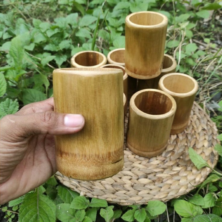 Jual Gelas Bambu Unik Asli Natural Suvenir Shopee Indonesia 5645