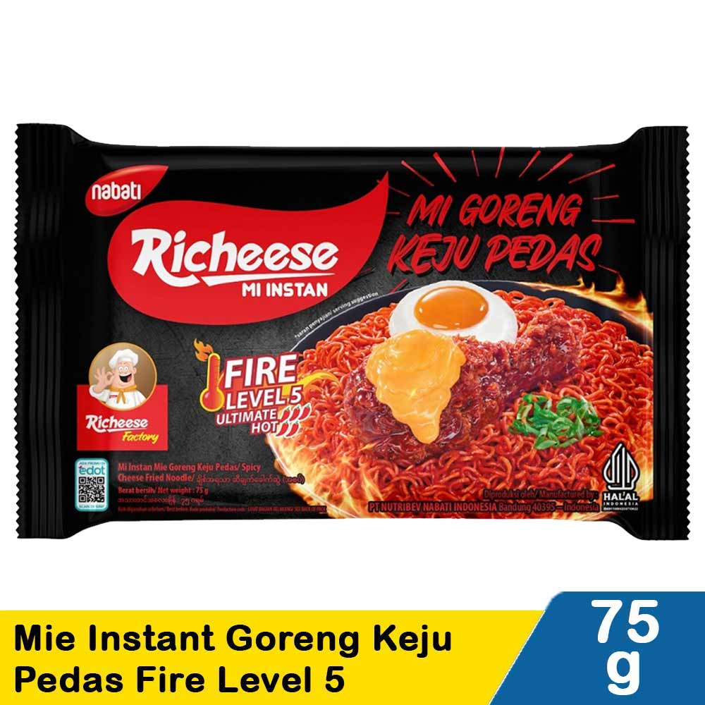 Jual Nabati Richeese Mi Instan Viral Mi Goreng Keju Lv 0 / Lv 3 / Lv 5 ...