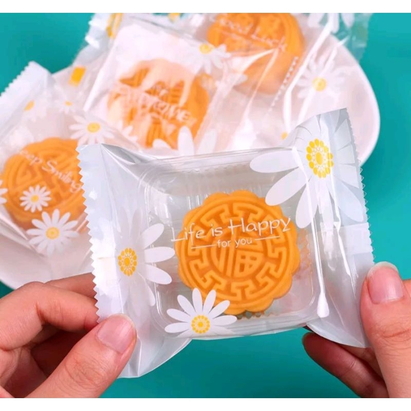 Jual 100PCS PLASTIK SEALER MOONCAKE 30/50/80/100 GR/ plastik kue bulan ...