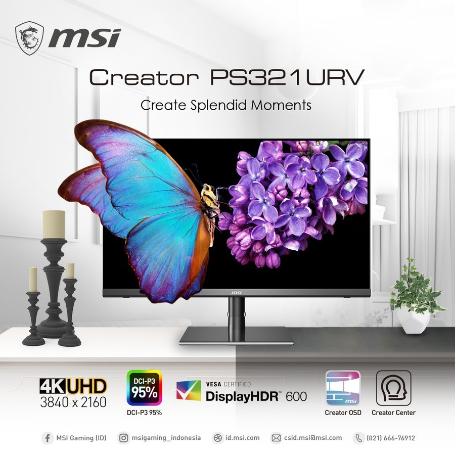 Jual MSI Creator PS321URV 32 Inch - Monitor 4K UHD IPS VESA