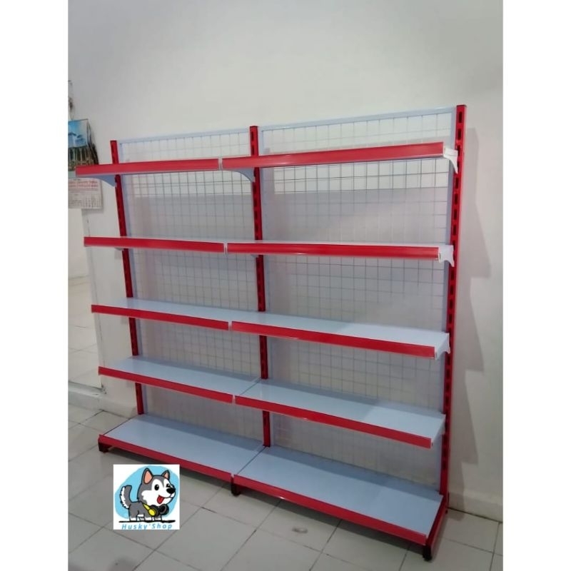 Jual Rak Minimarket Gondola Single Double End //READY | Shopee Indonesia