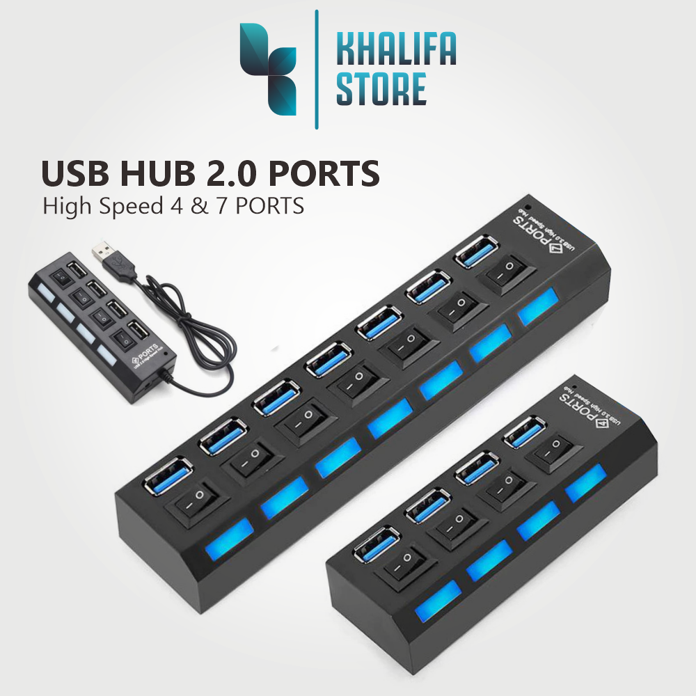 Jual USB Hub PORT 4 & 7 Port ON/OFF | Shopee Indonesia
