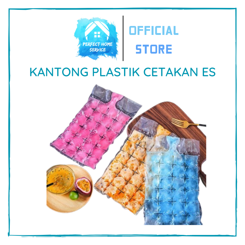 Jual Kantong Plastik Cetakan Es Batu Cube Kotak Per 1 Lembar Plastik Bpa Free Food Grade 3229