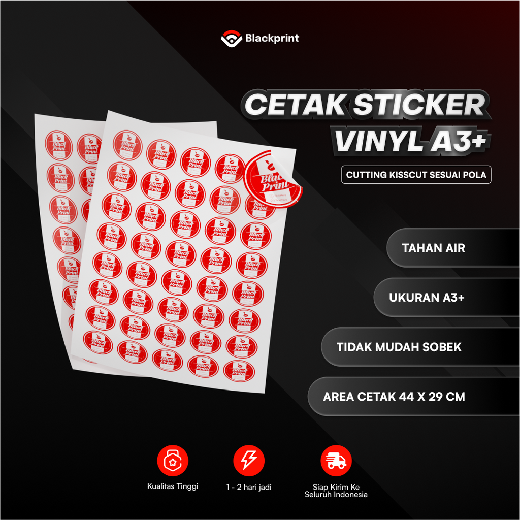 Jual Cetak Stiker Label Anti Air A3+ Cutting / Sticker Label Makanan ...