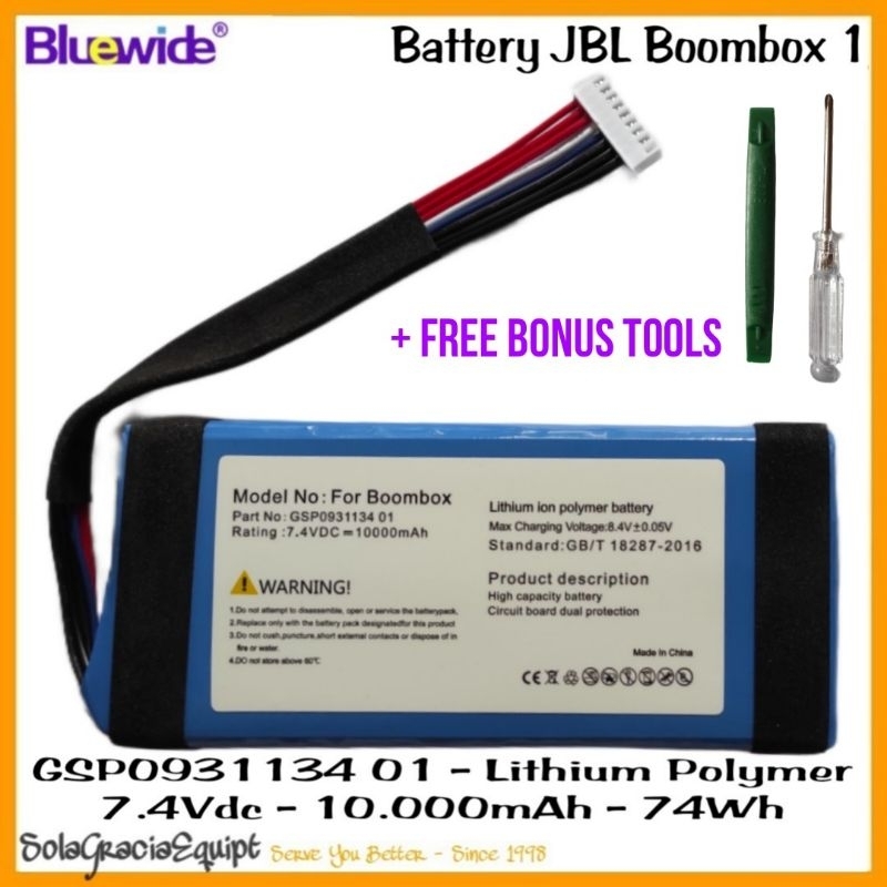 Batterie Remplacement JBL Boombox - 7,4V 25000mAh Li-ion - Compatible GSP0931134 01 - Pour Enceinte Bluetooth