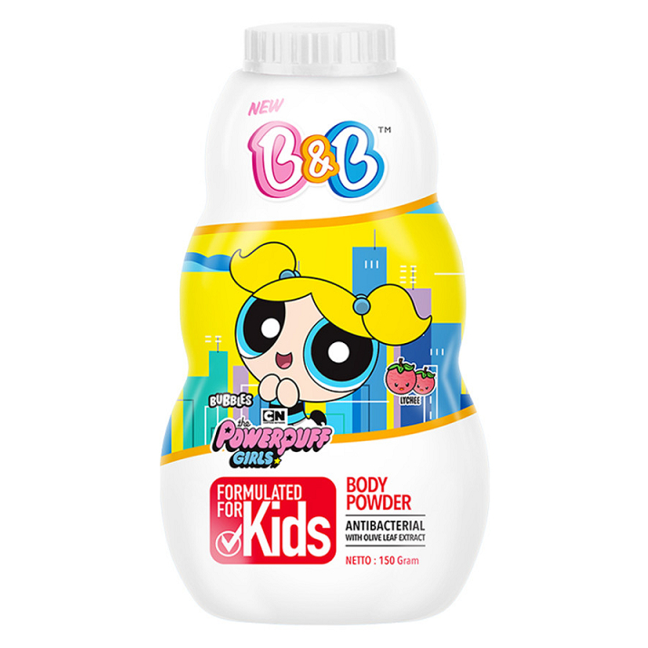 Jual B&B Kids| Eskulin Kids Powder 150 Gr | Powerpuff | Shopee Indonesia